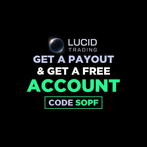 Get a free Lucid Trading account at payout with code SOPF Use code SOPF to purchase a Lucid Trading evaluation and receive free account at first payout